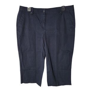 The Limited Womens Size 10 Blue Solid Capri Pants